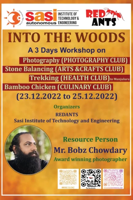 "INTO THE WOODS" A 3 Three Day Workshop.