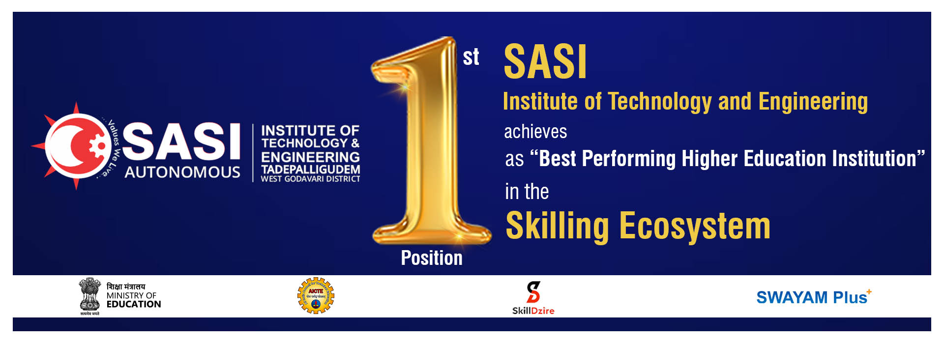 "Best Performing Higher Education Institution" in the Skilling Ecosystem