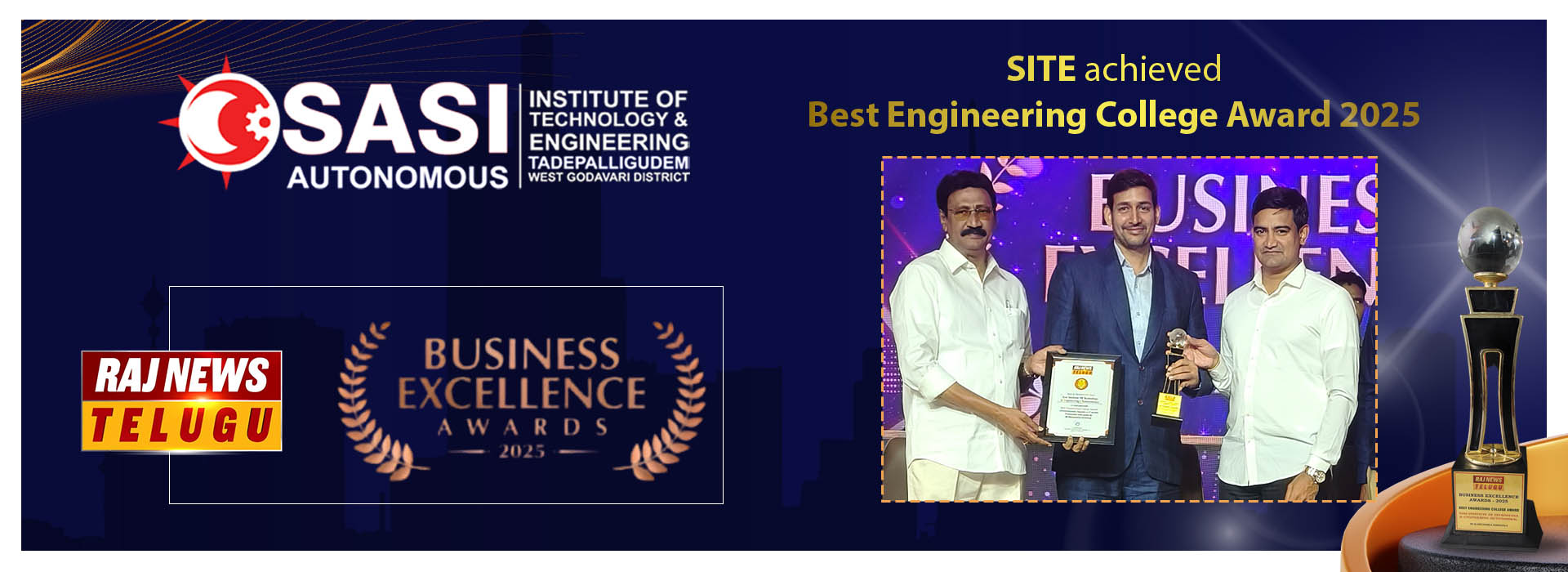 SITE achieved Best Engineering College Award 2025