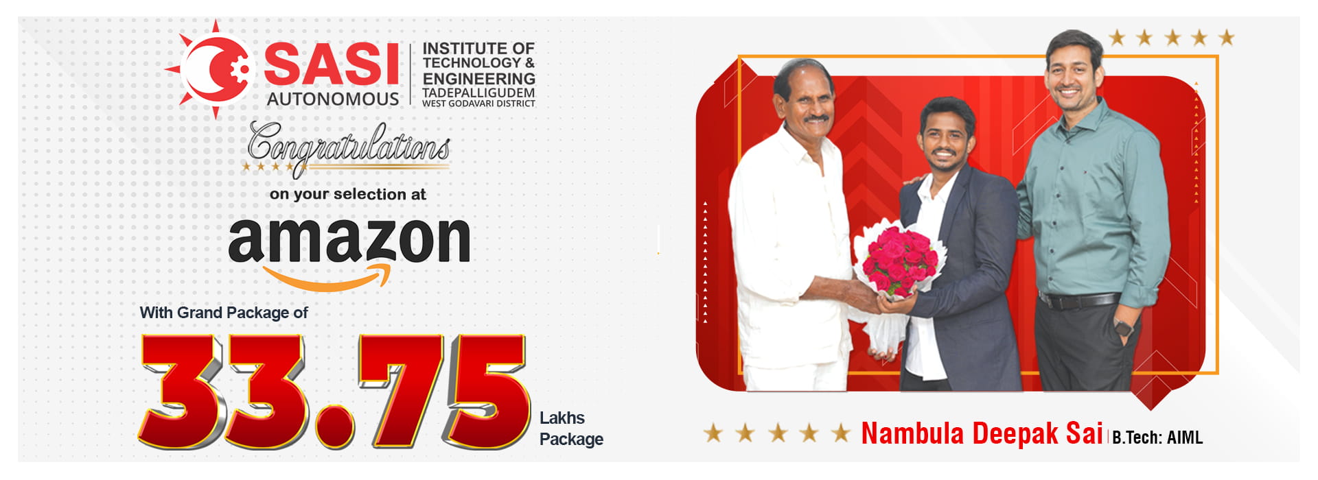 Congratulations on your selection at amazon